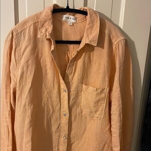 Cloth & stone Peach Button-Up Shirt